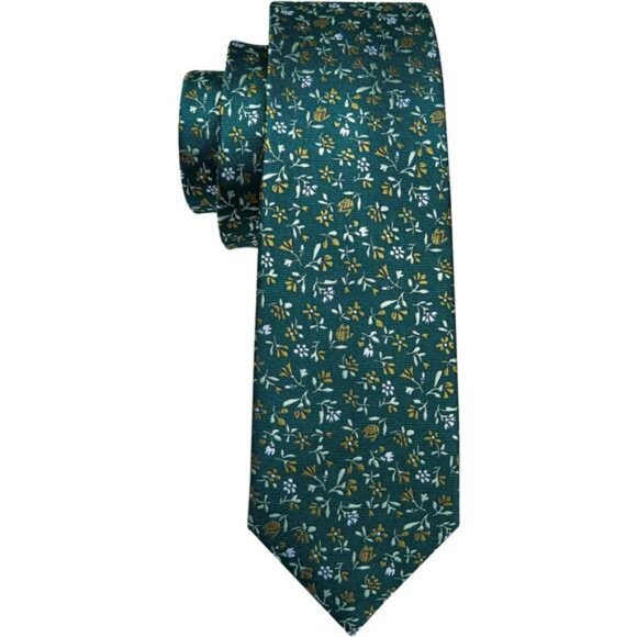 Polka dot silk tie set for men with cufflinks pocket square formal necktie - Picture 5 of 8